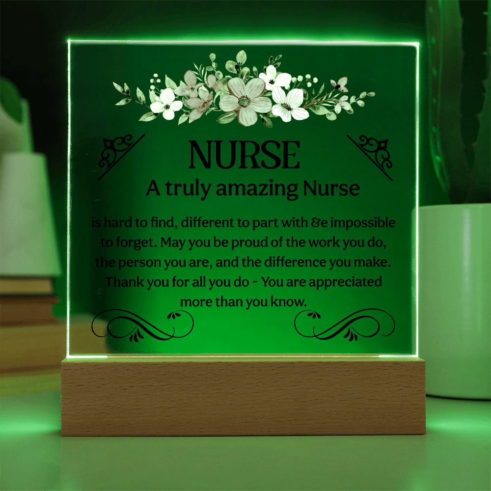 Acrylic Nurse Plaque Sign, Amazing Desk Decor with Wood Stand for Nurses, Medical Students, RNs - Beauty Belliss